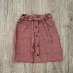 H&M Pink Button Skirt Size 2